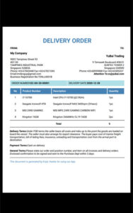 Electronic Order PDF